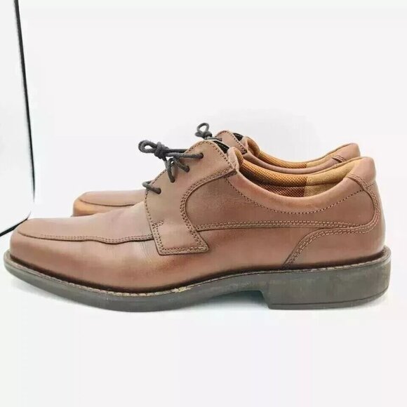 ECCO Shoes Mens Size 12-12.5 / EU 46 Leather Brown Lace-Up Derby Dress Shoe Heel main image 4